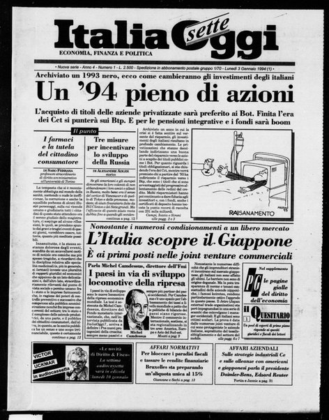 Italia oggi : quotidiano di economia finanza e politica